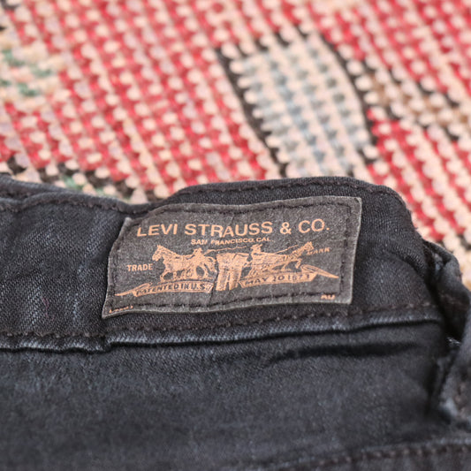 Levi's 512 W36 L26 Bootcut Black Denim Jeans