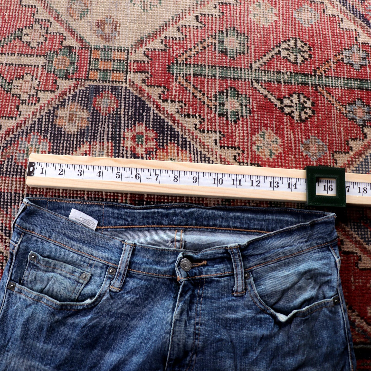 Levi's 514 Orange Tab W32 L30 Straight Leg Blue Denim Jeans