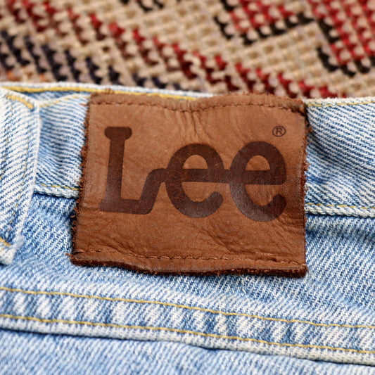 Lee W36 L31 Straight Leg Relaxed Fit Blue Denim Jeans