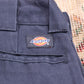 Dickies W28 L28 Straight Leg Slim Fit Blue Cotton Blend Trousers