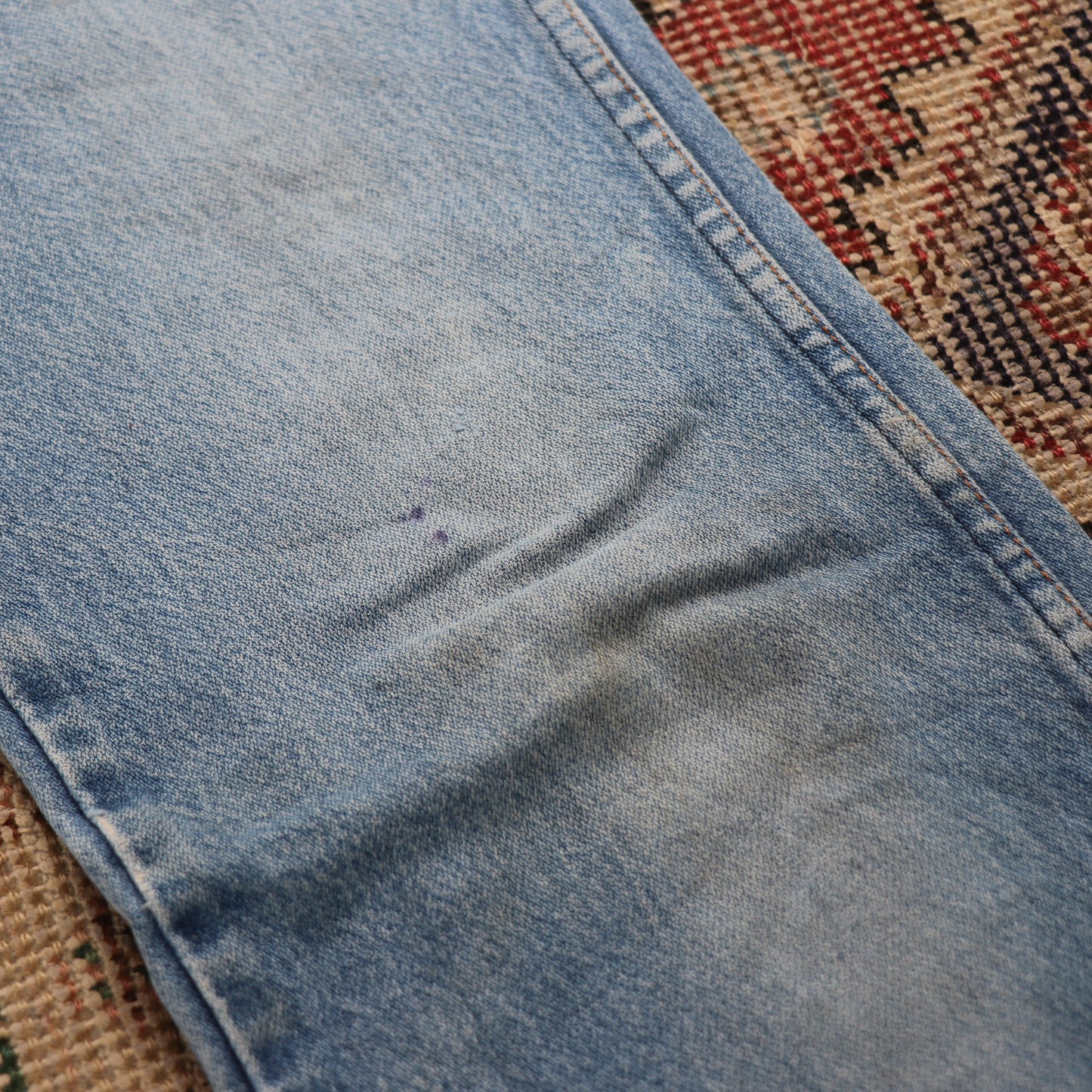 Wrangler W28 L33 Straight Leg Blue Denim Jeans