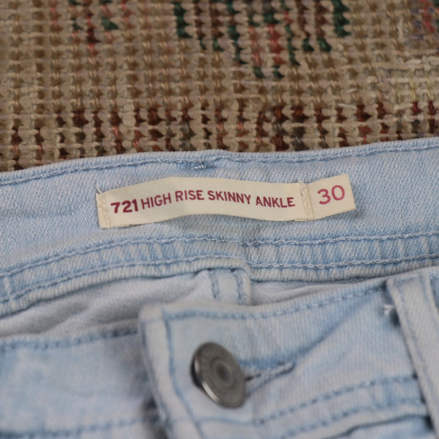 Levi's 721 W28 L27 Skinny Blue Denim Jeans