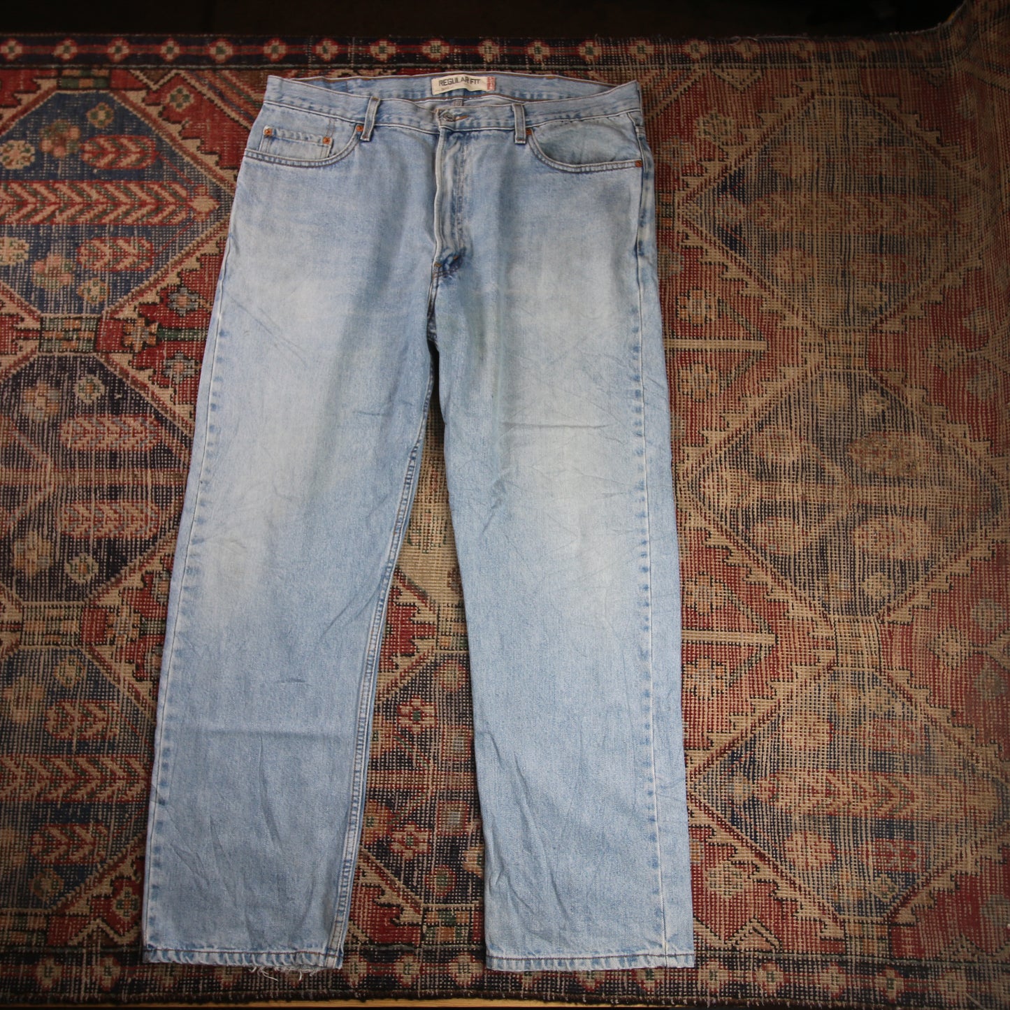 Levi's 505 W40 L30 Straight Leg Regular Fit Blue Denim Jeans