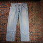 Levi's 505 W40 L30 Straight Leg Regular Fit Blue Denim Jeans