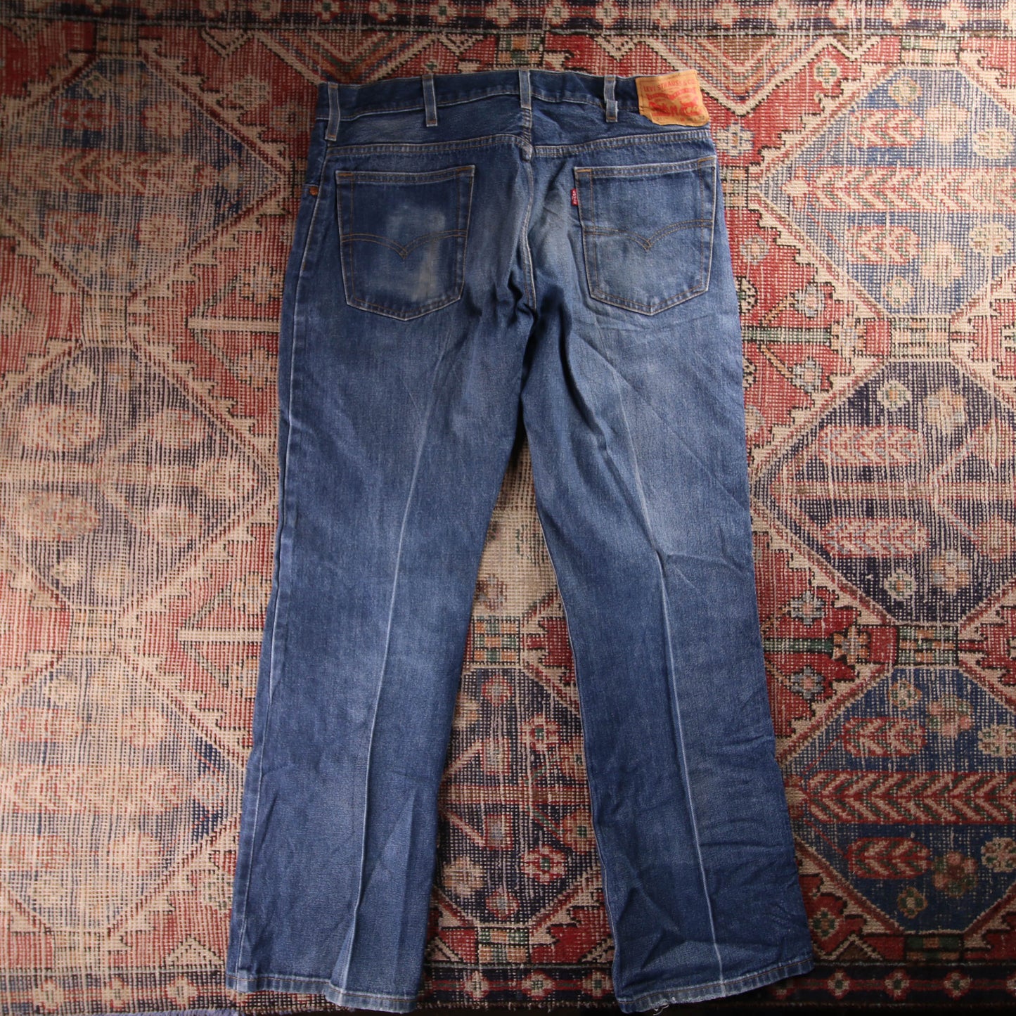 Levi's 517 Red Tab W36 L31 Bootcut Slim Fit Classic Ripped Style Blue Denim Jean