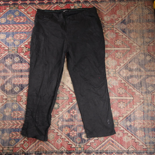 Lee W38 L26 Straight Leg Regular Fit Black Denim Trousers
