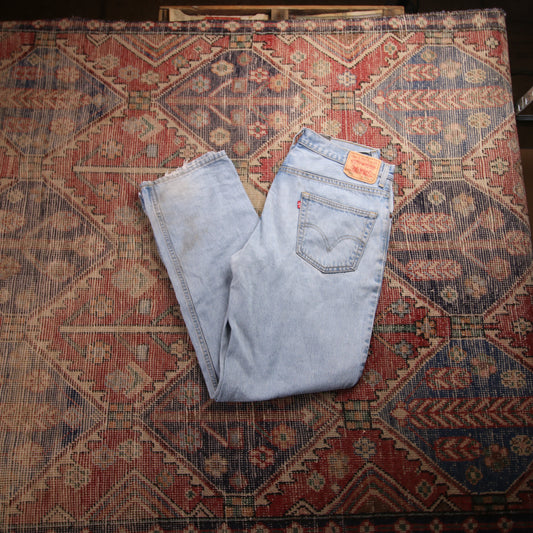 Levi's 550 W36 L33 Tapered Leg Relaxed Fit Blue Denim Jeans