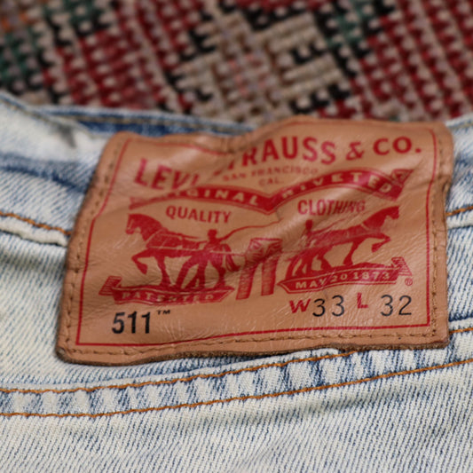 Levi's 511 W34 L32 Slim Fit Blue Denim Jeans