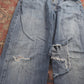 Levi's W34 L28 Straight Leg Classic Ripped Style Blue Denim Jeans