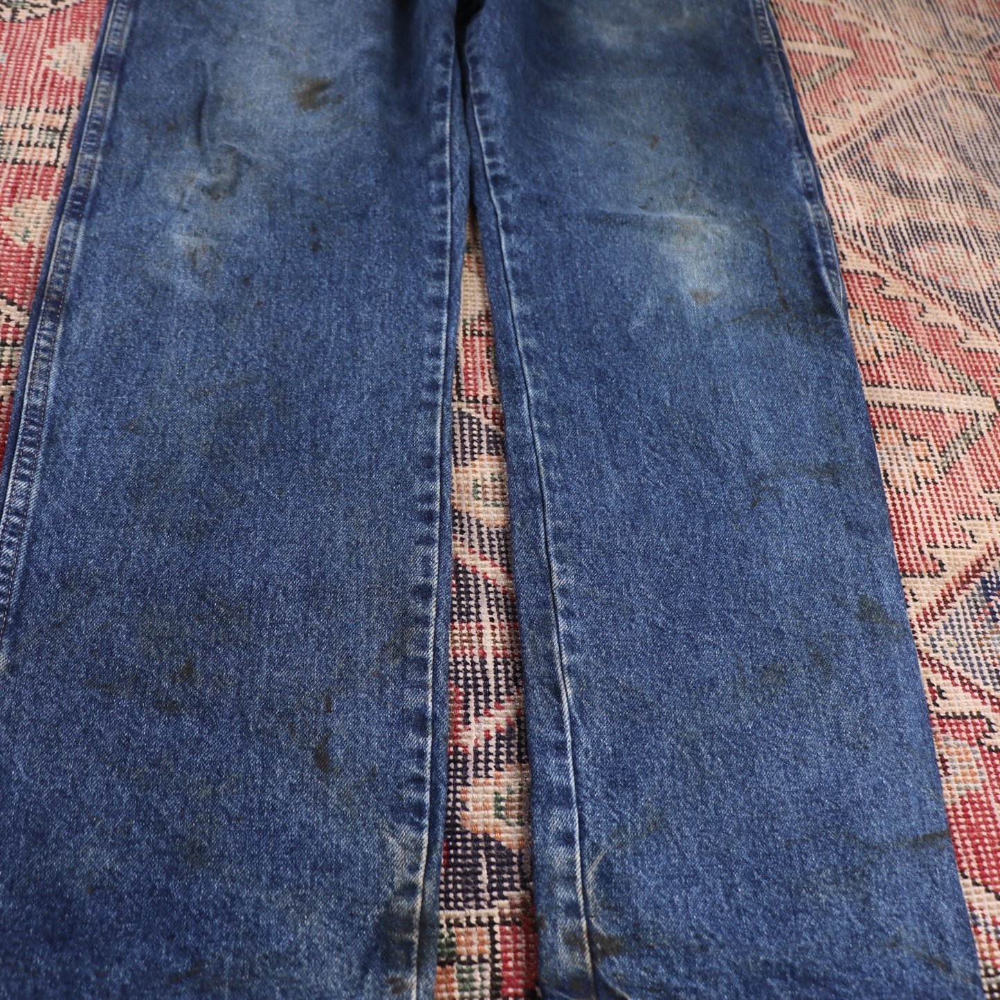 Wrangler W34 L30 Straight Leg Relaxed Fit Blue Denim Jeans