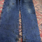 Wrangler W34 L30 Straight Leg Relaxed Fit Blue Denim Jeans