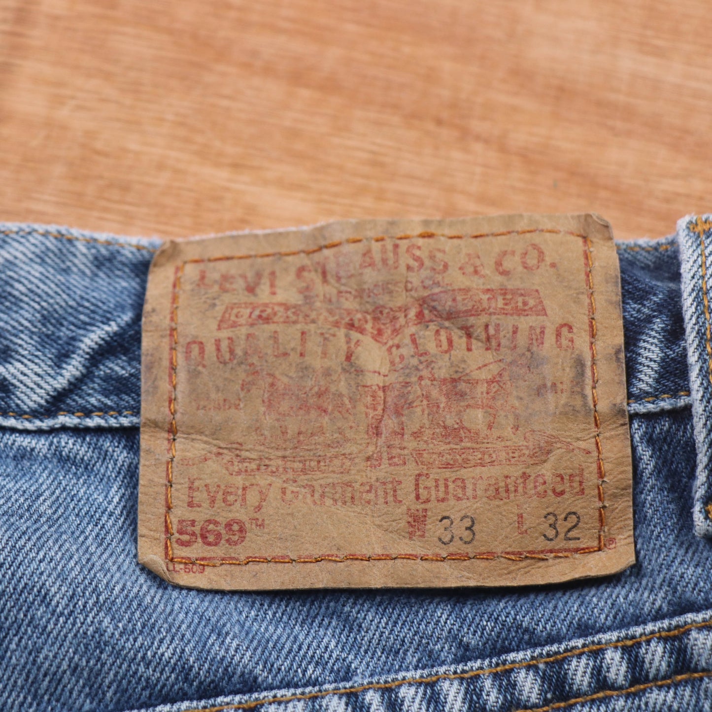 Levi's 569 Red Tab W32 L28 Straight Leg Loose Fit Blue Denim Jeans