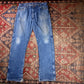 Wrangler W34 L32 Straight Leg Relaxed Fit Blue Denim Jeans
