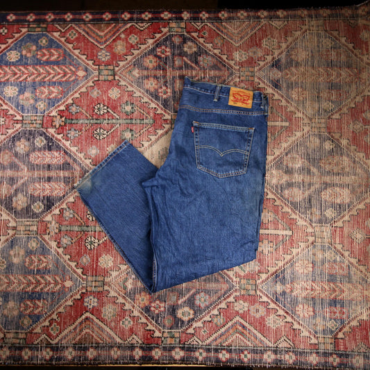 Levi's 550 W48 L32 Tapered Leg Relaxed Fit Blue Denim Jeans
