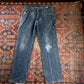Lee W36 L31 Carpenter Classic Ripped Style Blue Denim Jeans