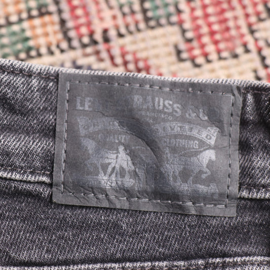 Levi's W28 L33 Skinny Classic Ripped Style Black Denim Jeans