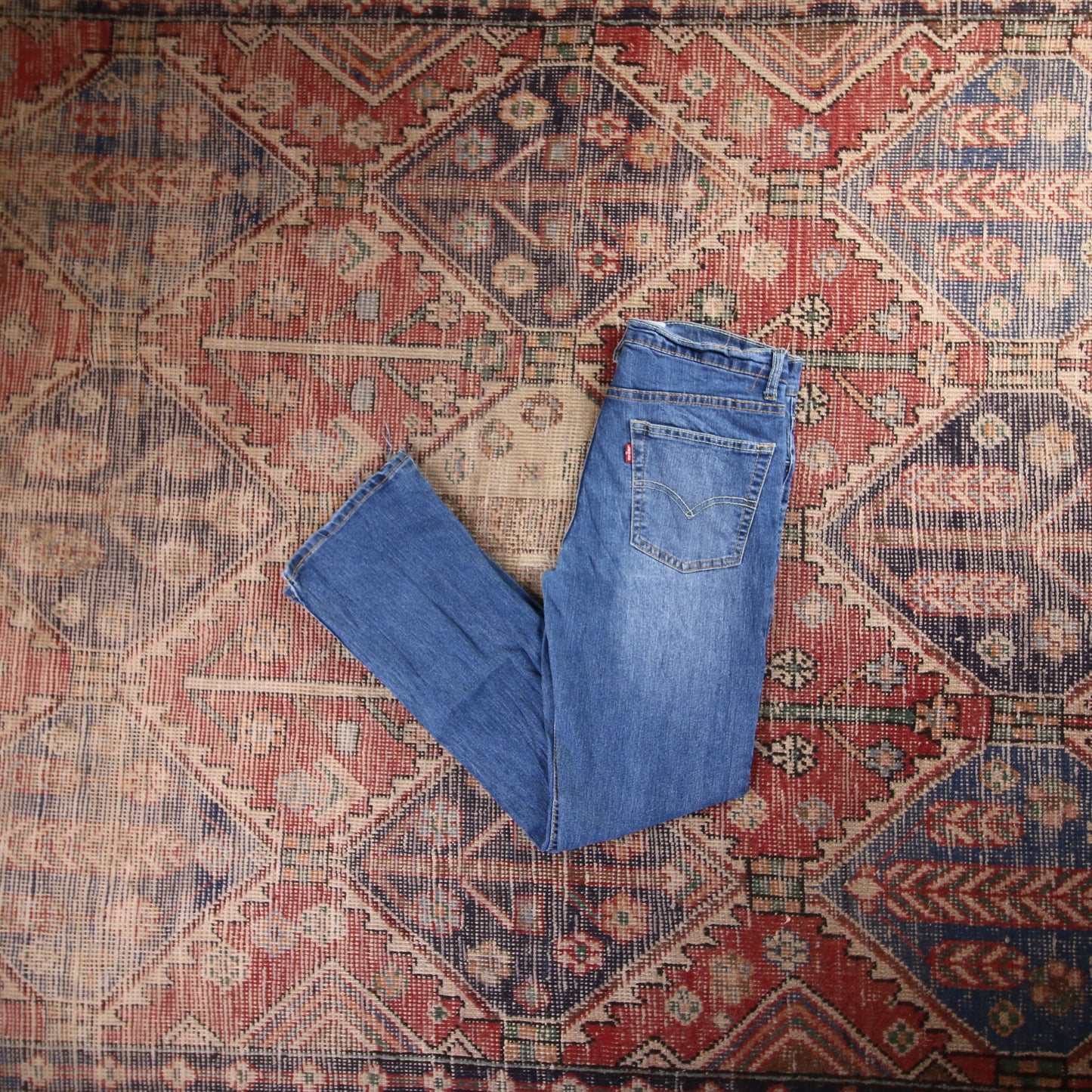 Levi's 511 Red Tab W30 L29 Slim Fit Classic Ripped Style Blue Denim Jeans