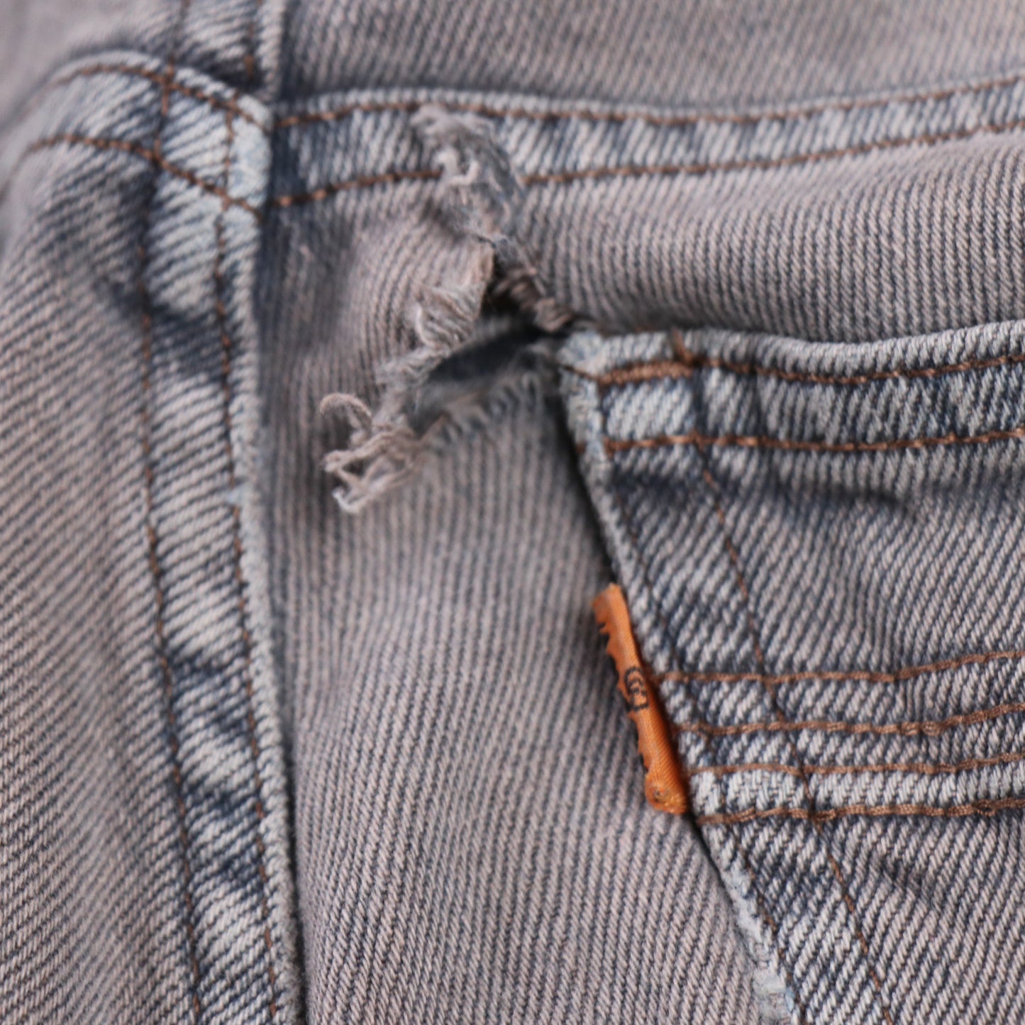 Levi's 721 Orange Tab W28 L30 Skinny Grey Denim Jeans