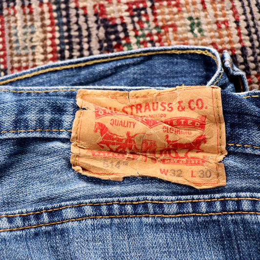 Levi's 514 W32 L29 Straight Leg Blue Denim Jeans