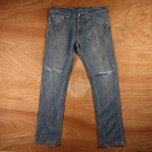 Levi's 511 Red Tab W34 L31 Slim Fit Blue Denim Jeans