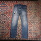 Levi's 513 W30 L30 Straight Leg Slim Fit Classic Ripped Style Blue Denim Jeans