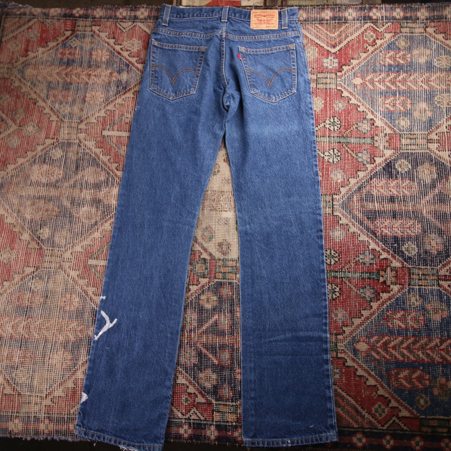 Levi's 517 W32 L36 Bootcut Slim Fit Blue Denim Jeans