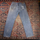 Wrangler W34 L31 Straight Leg Relaxed Fit Distressed Style Blue Denim Jeans