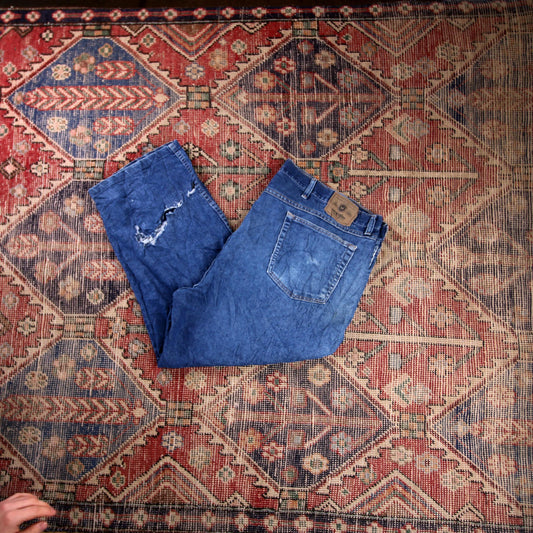Wrangler W44 L23 Straight Leg Relaxed Fit Blue Denim Jeans