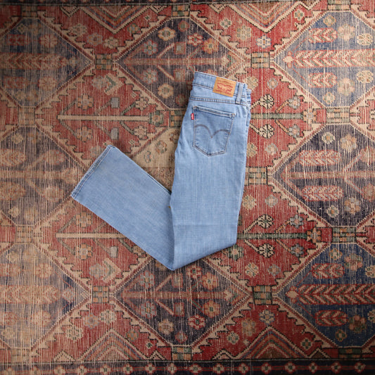 Levi's 715 W28 L29 Flared Blue Denim Jeans