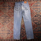Levi's 501 Red Tab W30 L32 Original Fit Classic Ripped Style Blue Denim Jeans