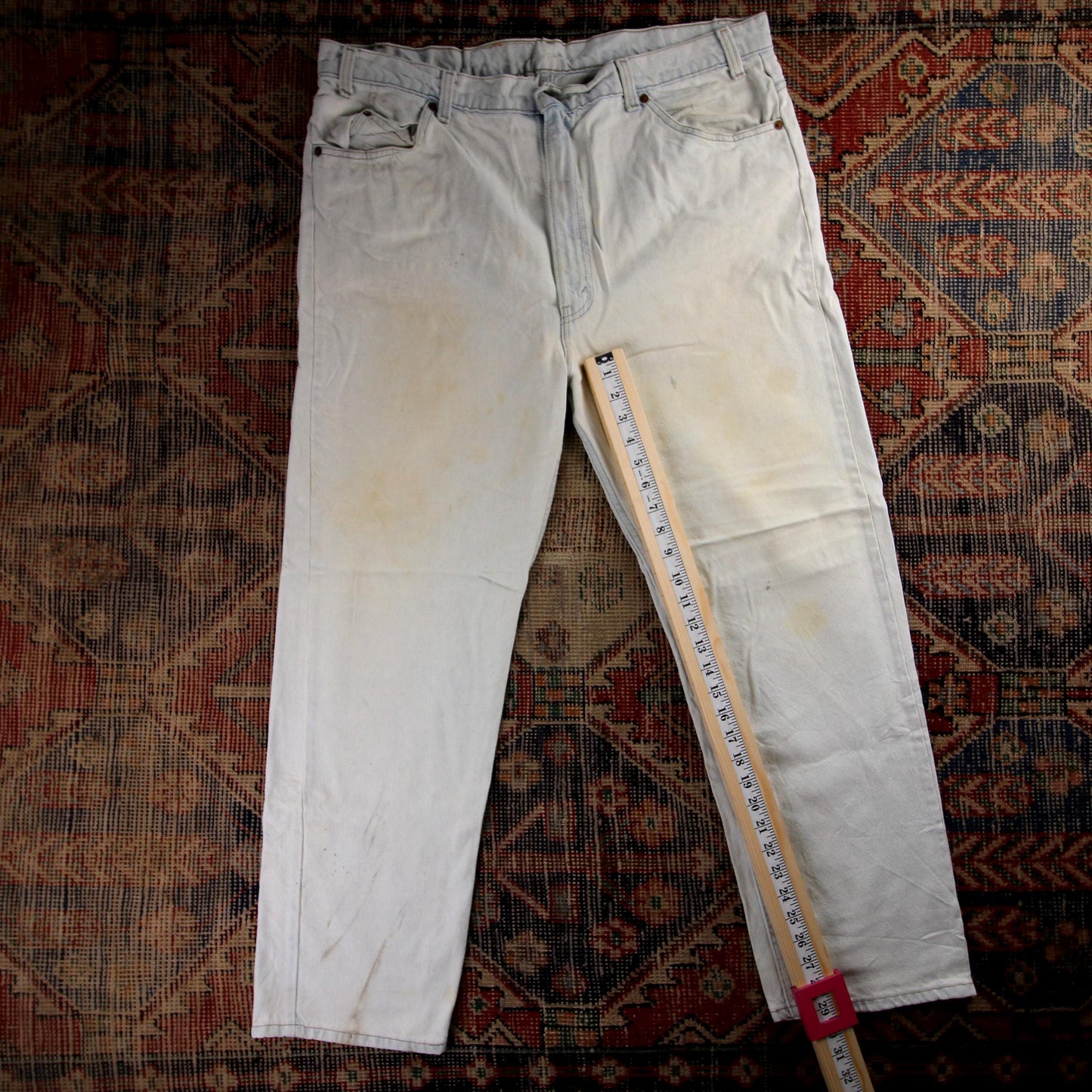 Levi's 505 Orange Tab W40 L29 Straight Leg Regular Fit Blue Denim Jeans