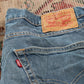 Levi's W32 L24 Straight Leg Blue Denim Jeans