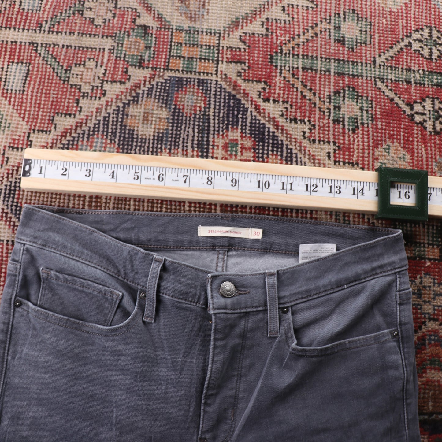 Levi's 311 Black Tab W32 L30 Skinny Grey Denim Jeans