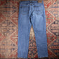 Levi's W34 L30 Straight Classic Ripped Style Blue Denim Jeans