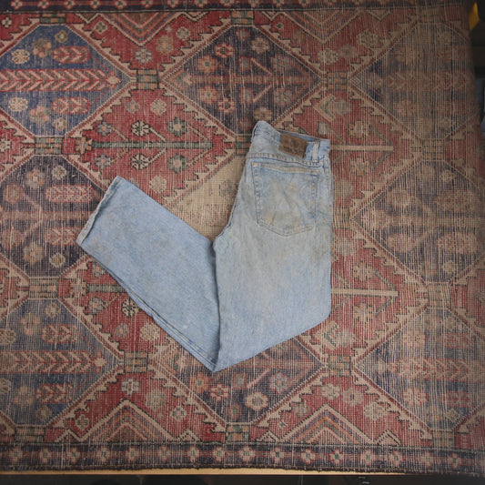 Wrangler W30 L31 Straight Leg Relaxed Fit Blue Denim Jeans