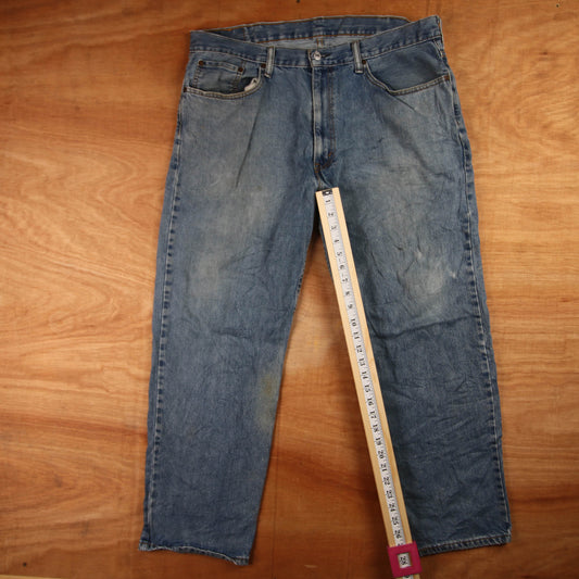 Levi's 550 Red Tab W38 L28 Tapered Leg Relaxed Fit Blue Denim Jeans