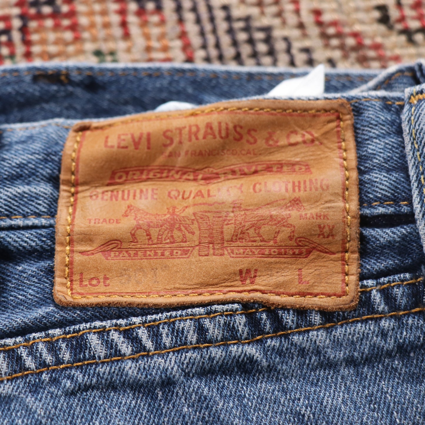 Levi's W38 L29 Straight Leg Loose Fit Blue Denim Jeans