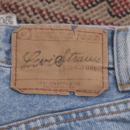 Levi's Signature W38 L30 Straight Leg Loose Fit Blue Denim Jeans