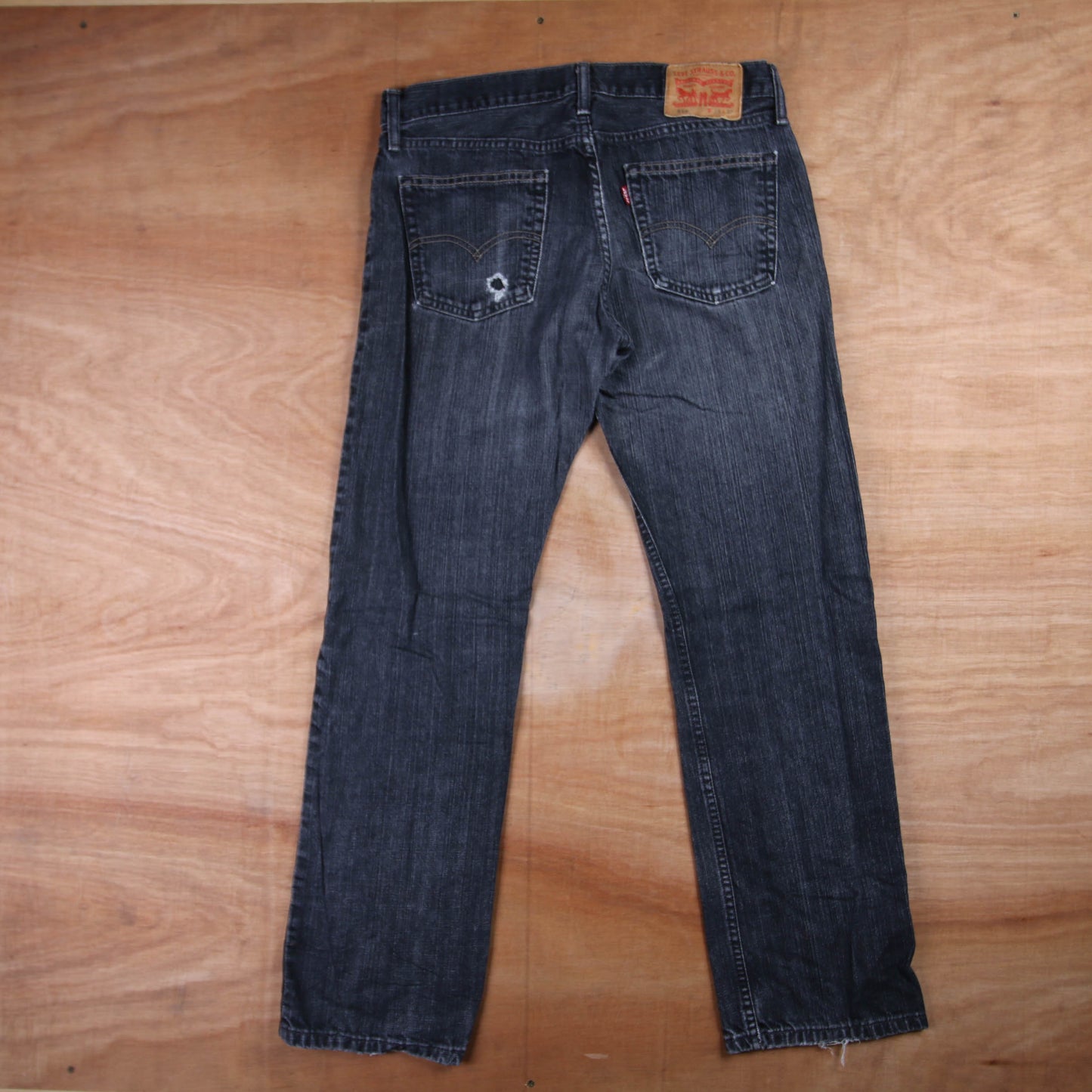 Levi's 514 Red Tab W34 L31 Straight Leg Grey Denim Jeans