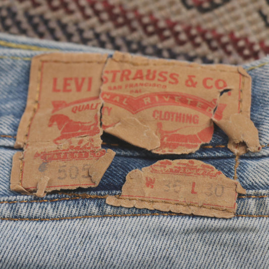 Levi's 505 W36 L29 Straight Leg Regular Fit Blue Denim Jeans