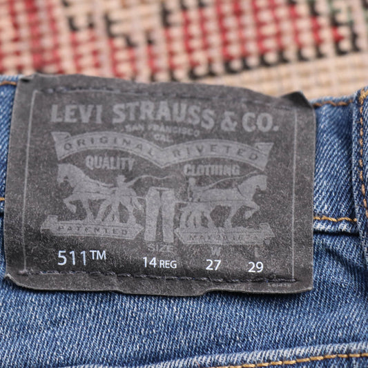 Levi's 511 W26 L28 Slim Fit Blue Denim Jeans
