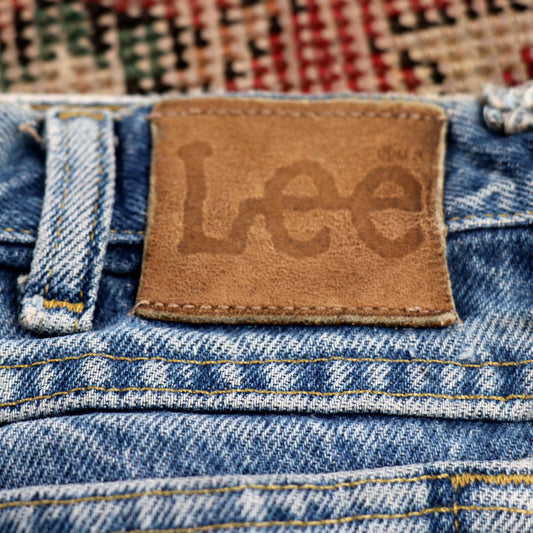 Lee W34 L27 Straight Leg Relaxed Fit Blue Denim Jeans