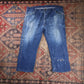 Wrangler W44 L23 Straight Leg Relaxed Fit Blue Denim Jeans