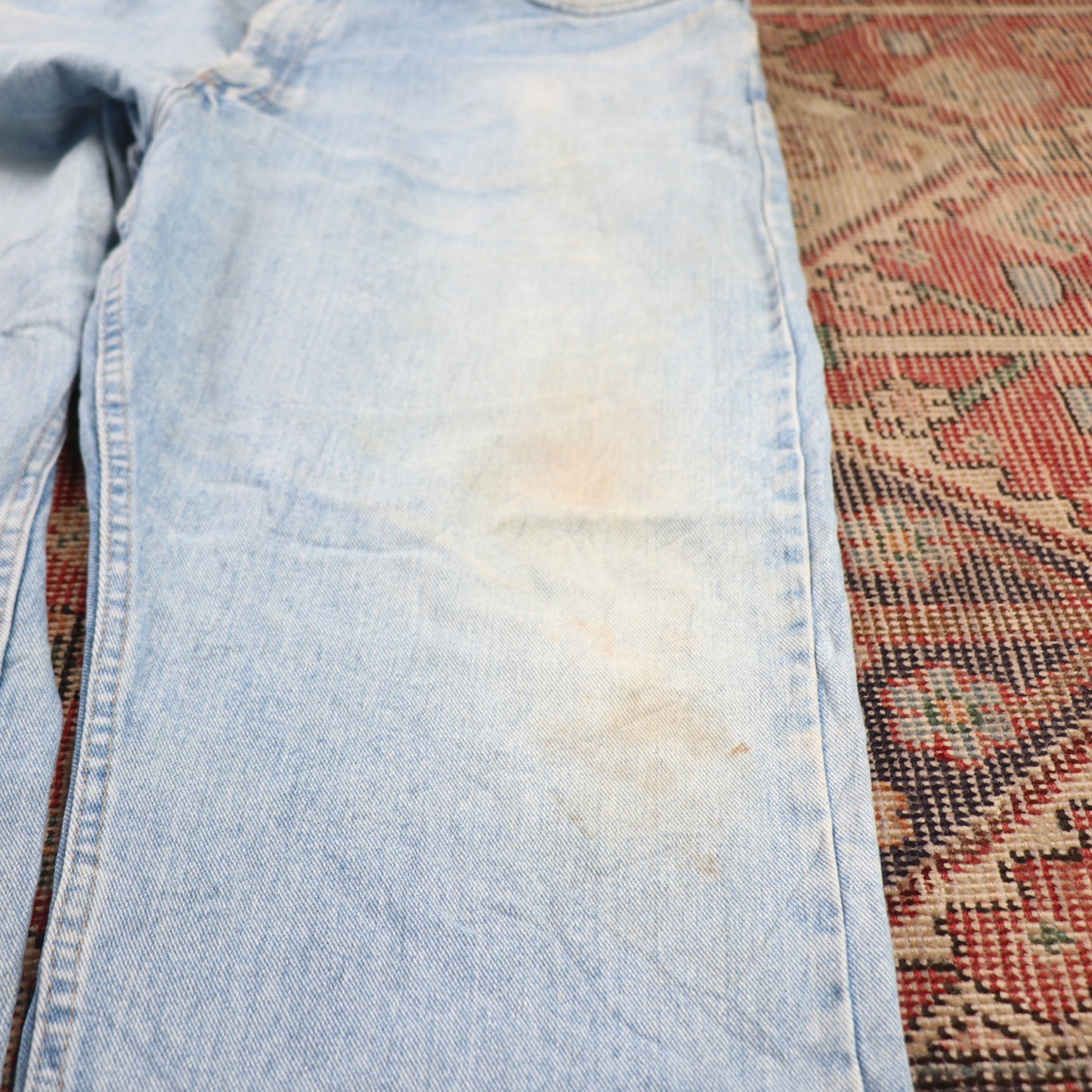 Wrangler W38 L30 Straight Leg Relaxed Fit Blue Denim Jeans