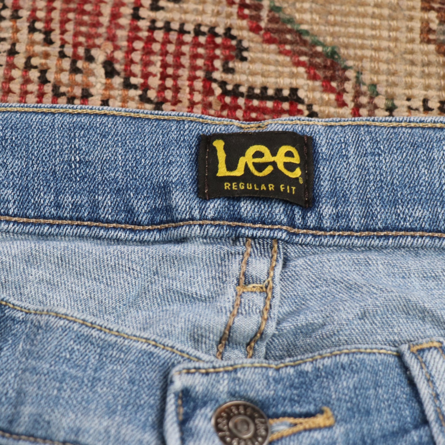 Lee W36 L30 Straight Leg Relaxed Fit Blue Denim Jeans