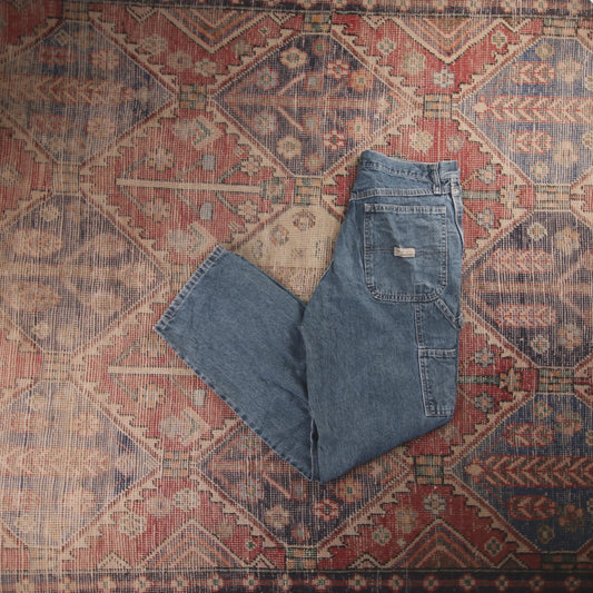 Wrangler W38 L31 Relaxed Blue Denim Jeans