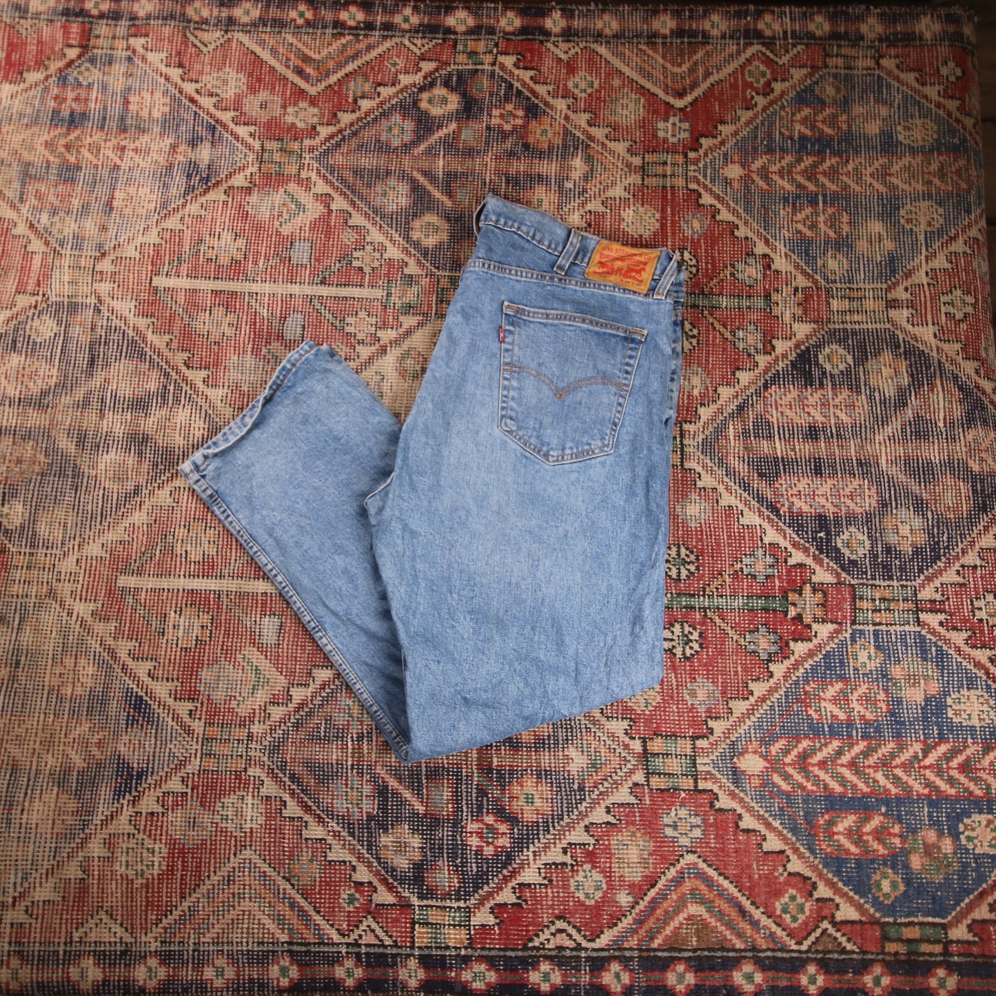 Levi's 505 W40 L29 Straight Leg Regular Fit Blue Denim Jeans