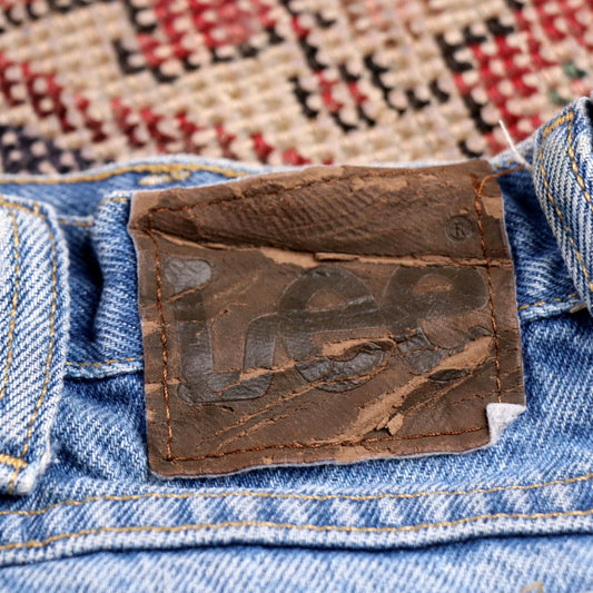 Lee W36 L32 Straight Leg Blue Denim Jeans