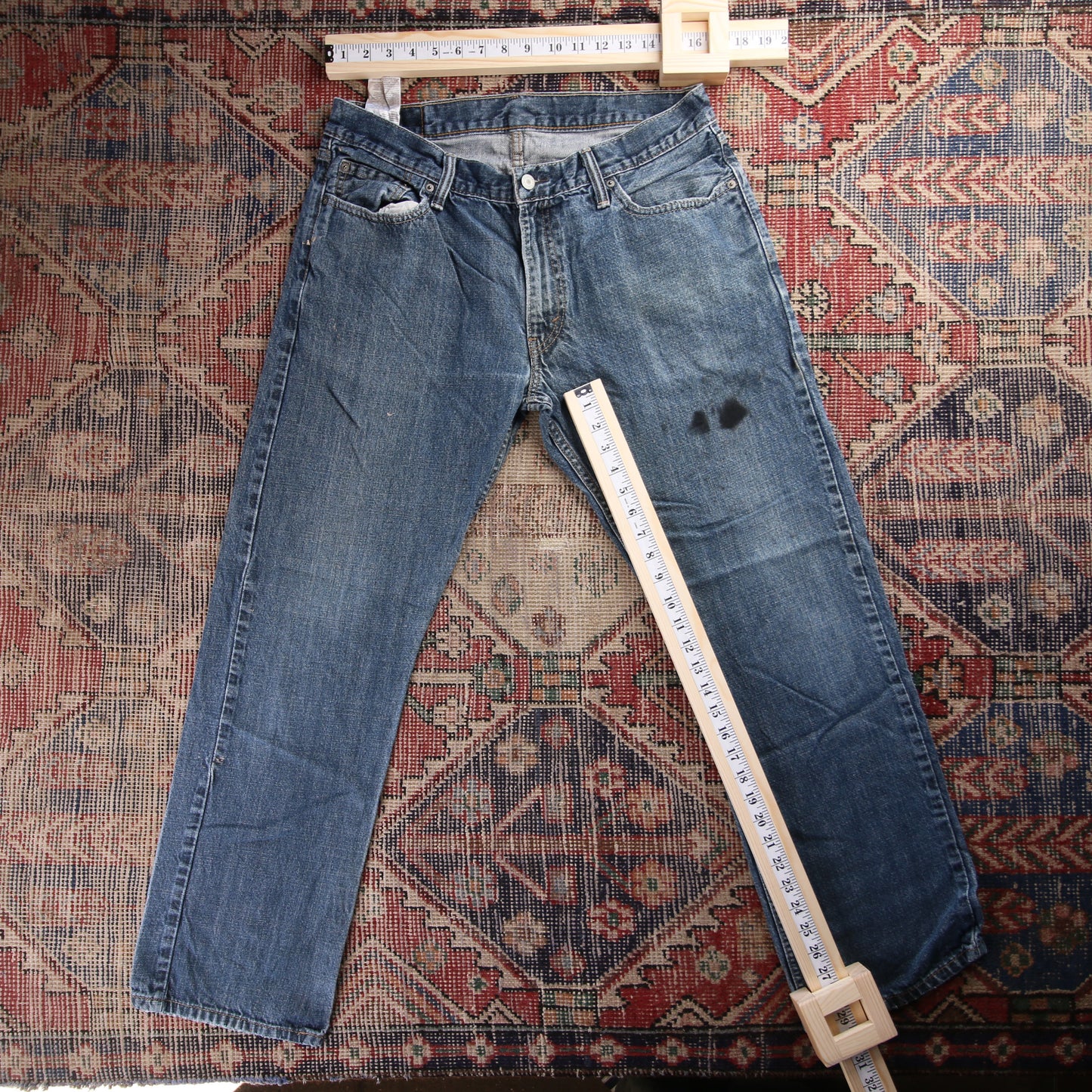 Levi's 514 Red Tab W32 L29 Straight Leg Blue Denim Jeans