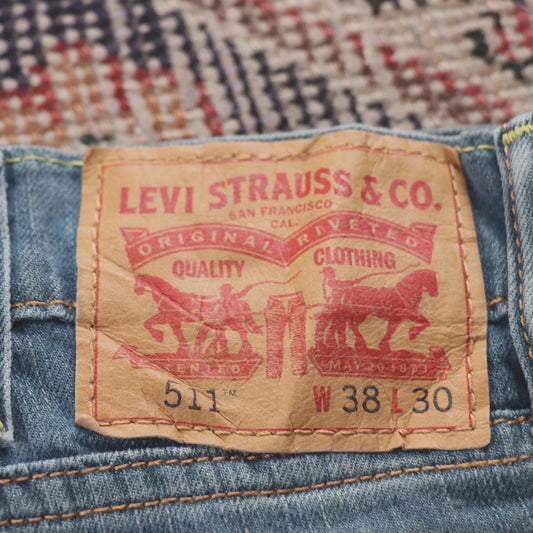 Levi's 511 W38 L28 Slim Fit Blue Denim Jeans